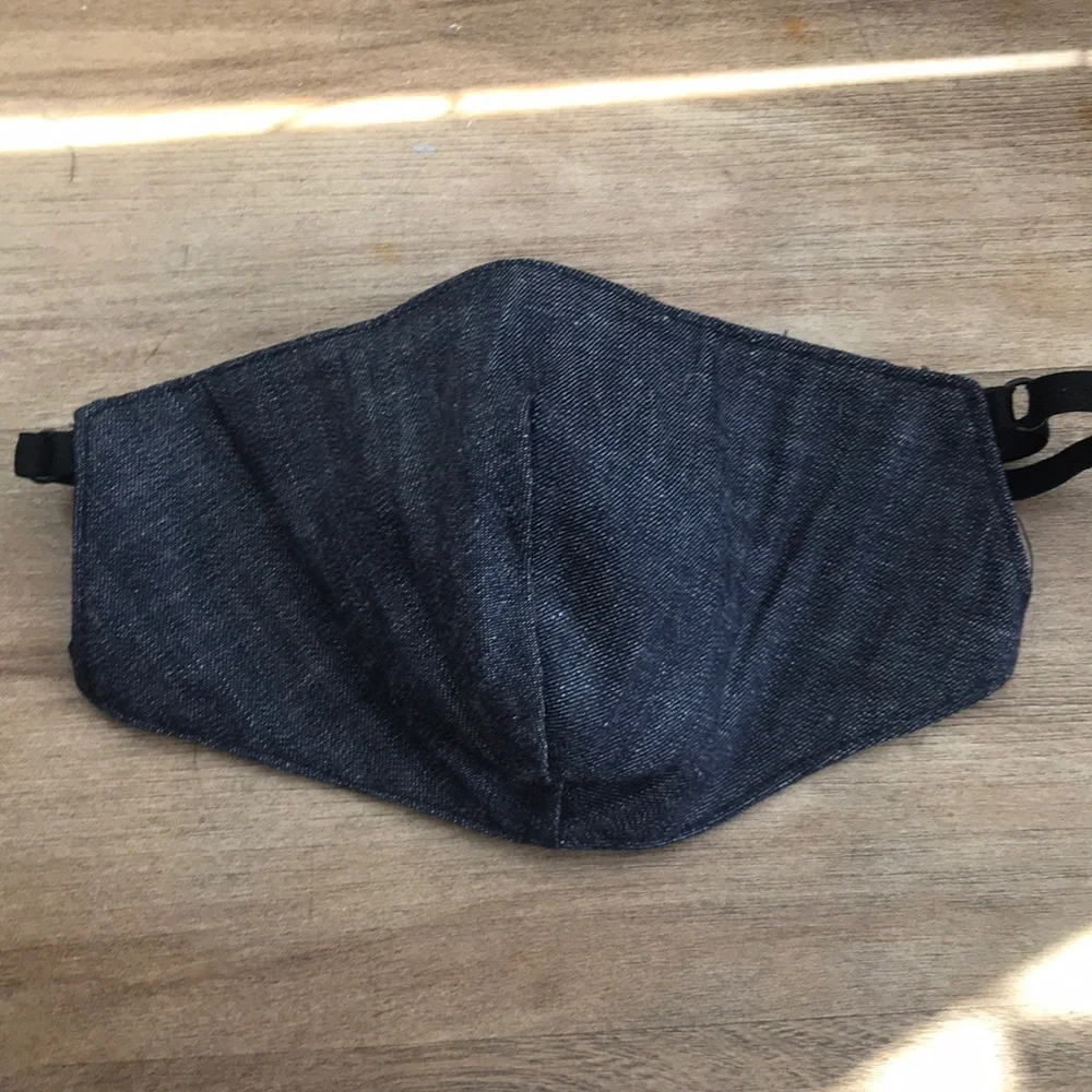 Denim face mask custom made in LA